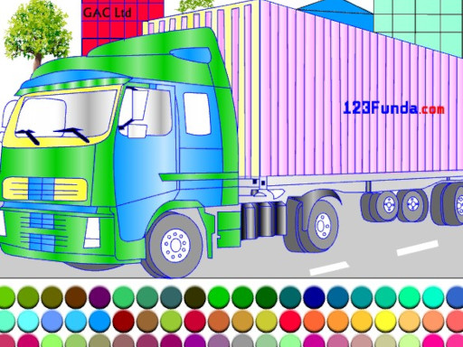Container Truck Coloring Game